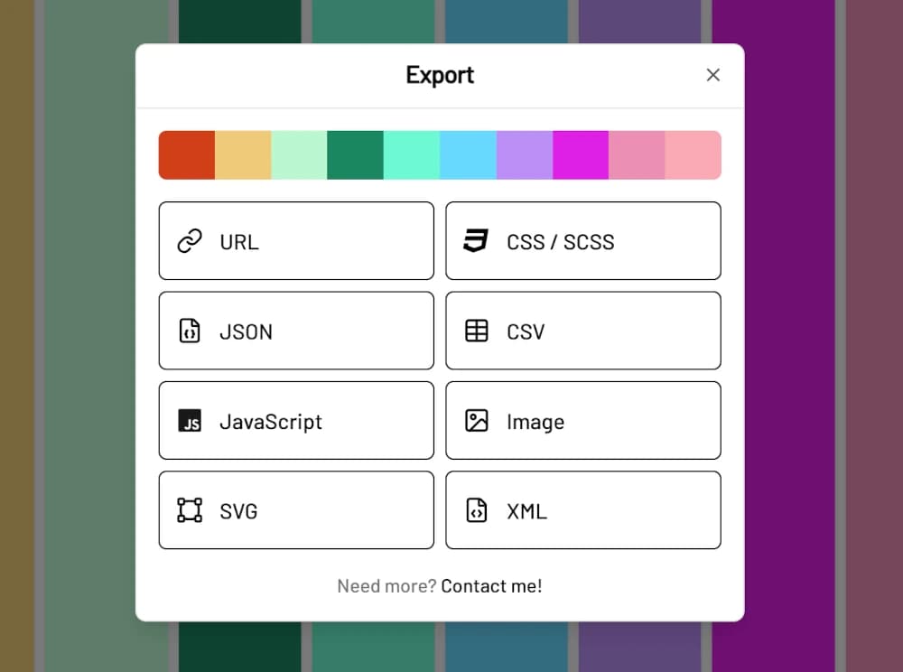 Extensive Export Options