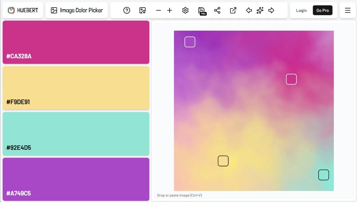 Extract palettes from your images. Pick up to ten colors from any photo and send them straight to your other generators.